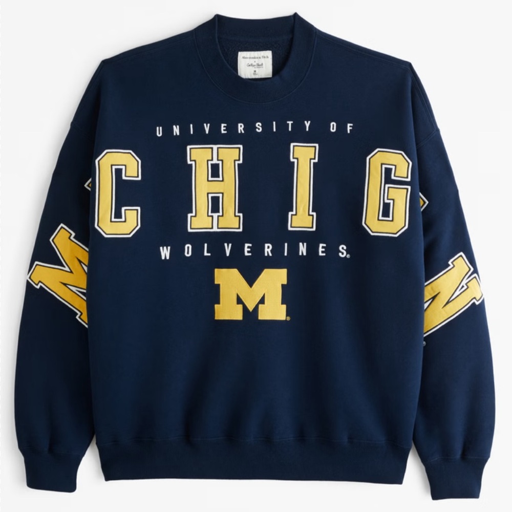 University of Michigan Graphic Crew Sweatshirt